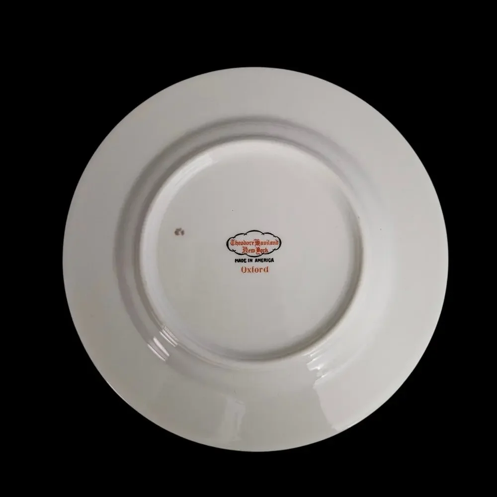Theodore Haviland New York Oxford Gold Trim Bread Plates 6.5